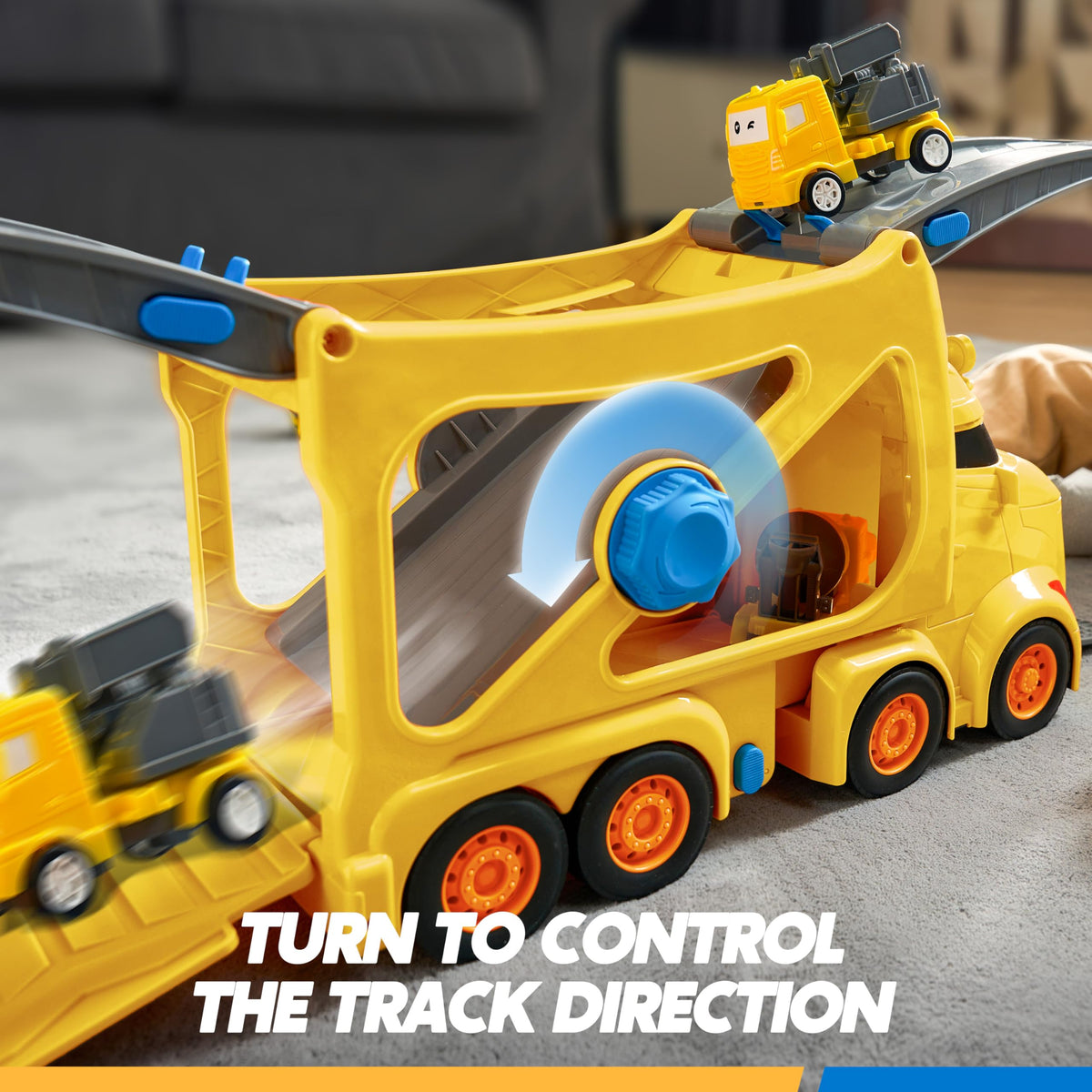 Vroomix JOVA no-divider storage simplifies cleanup after busy play sessions.