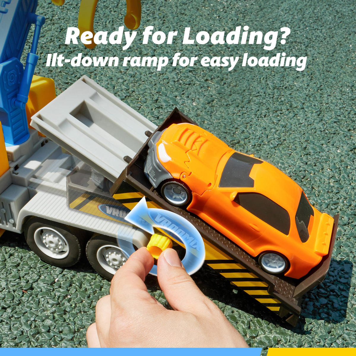 Vroomix JOVA safety cones add realistic rescue setup.