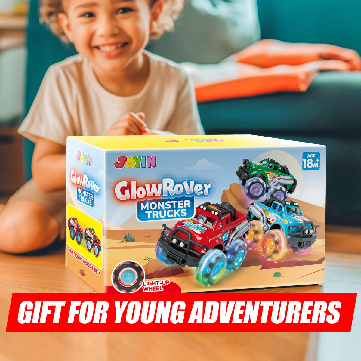 Vroomix JOYIN trucks in playroom inspire imaginative racing play