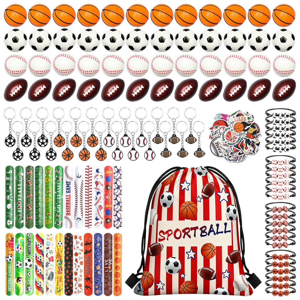 Vryxond sportball stress balls set with baseball and other sports for party favors and stress relief.