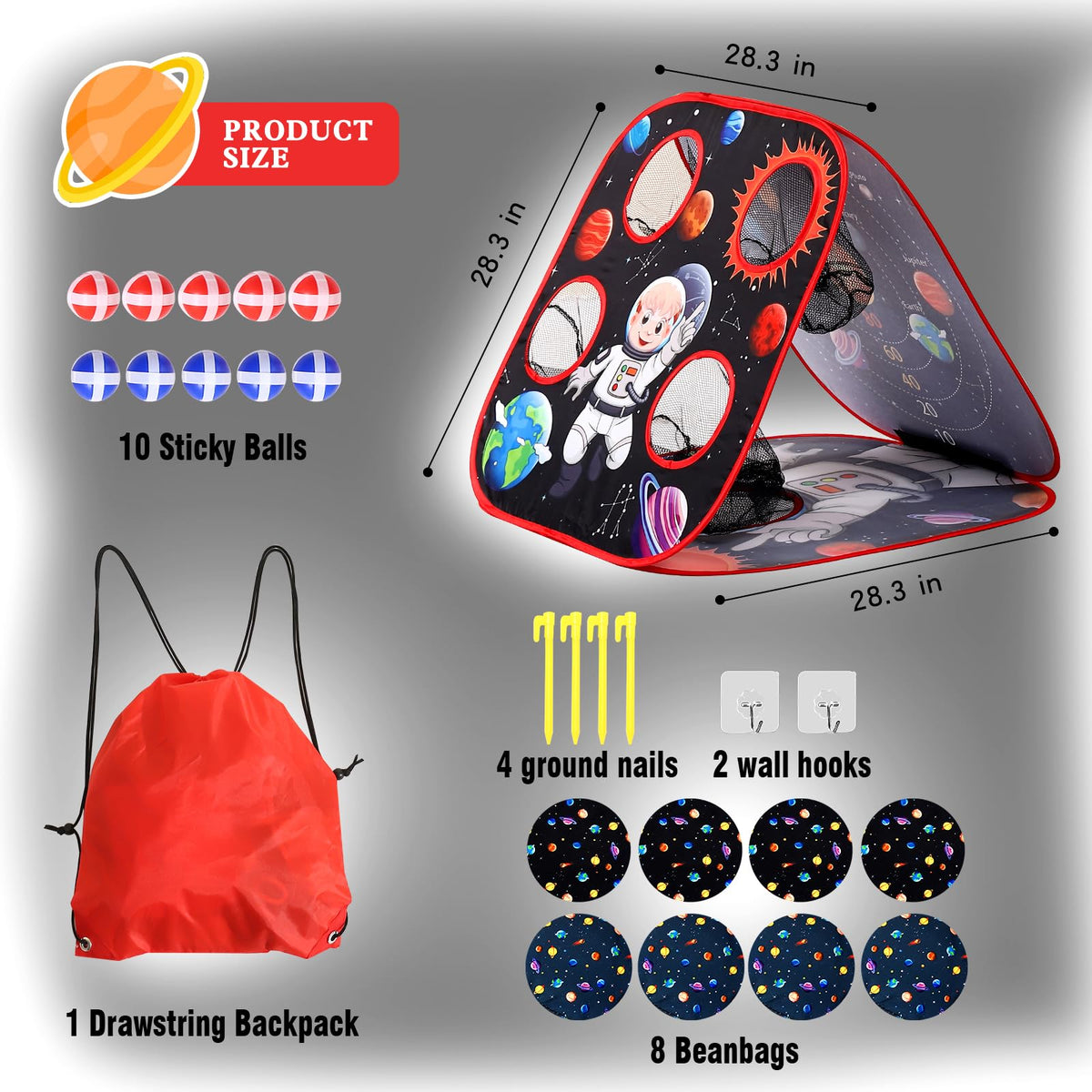 VSUNTENT eight included bean bags enable diverse scoring and playstyles