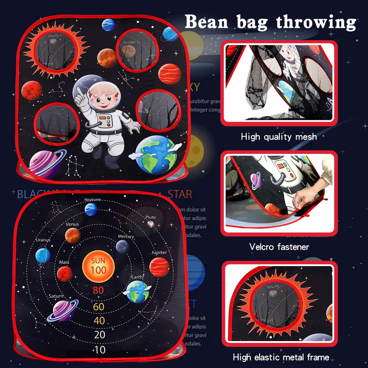 VSUNTENT family enjoys outdoor play with kids using the 3-in-1 game