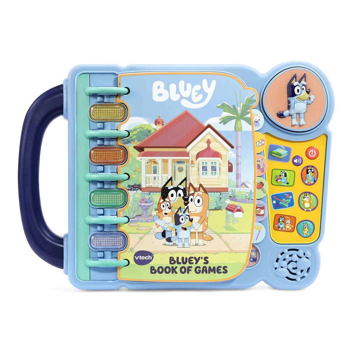 VTech Bluey Books of Games carrying handle makes pretend play portable