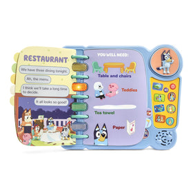 VTech Bluey Books of Games music mode with colorful buttons and sound effects