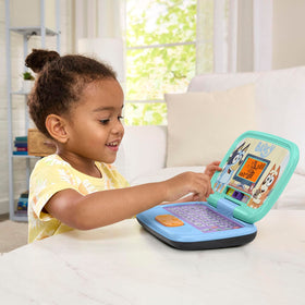 VTech Bluey Game Time Laptop Bluey talk button with familiar phrases.