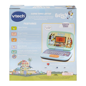 VTech Bluey Game Time Laptop demo batteries included for instant play.