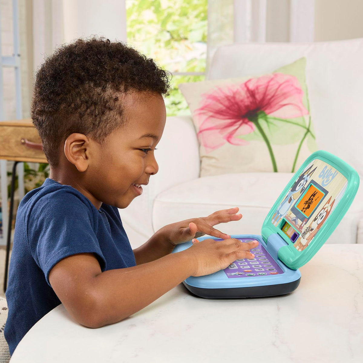 VTech Bluey Game Time Laptop compact portable design for travel.