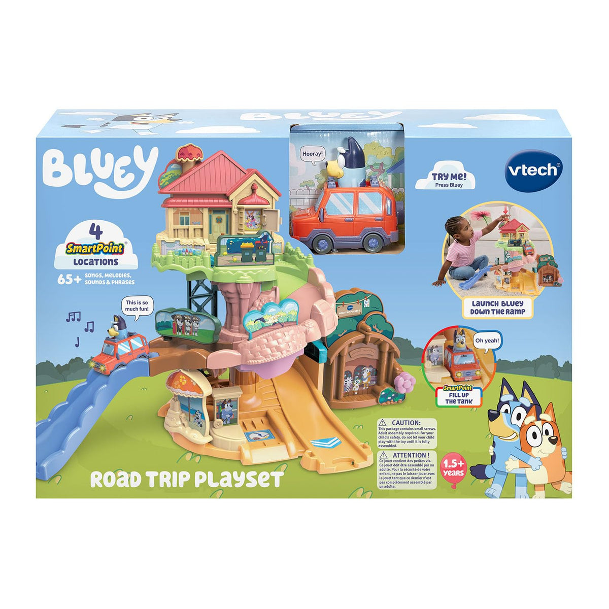 VTech Bluey Road Trip Playset: beach ice cream stop for tiny story moments.