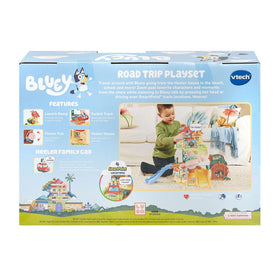 VTech Bluey Road Trip Playset: spiral ramp adds dynamic, looping play.
