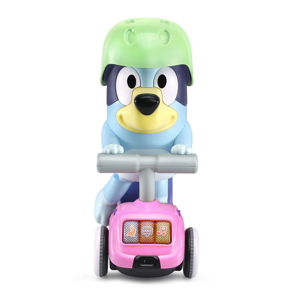 VTech Bluey Scooter Time Bluey button panel lights during a dance