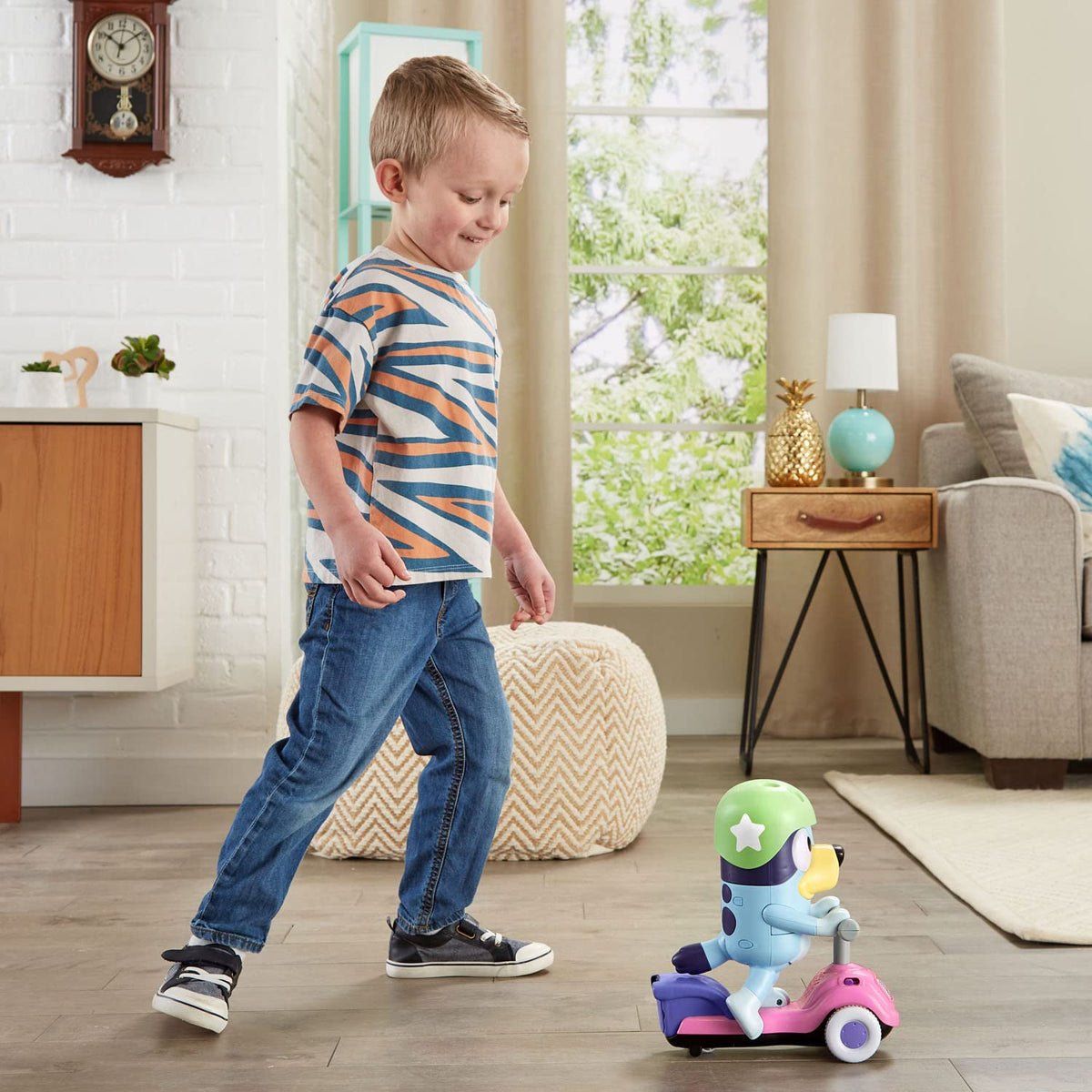 VTech Bluey Scooter Time Bluey plays tunes from the show on the scooter