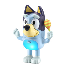 VTech Bluey Shake It arm-wave encourages kids to imitate and move