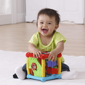 VTech Busy Learners Activity Cube packaged in frustration-free packaging
