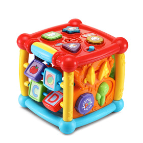 VTech Busy Learners Activity Cube musical buttons teach instrument names and colors