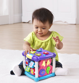 Colorful animal shapes and buttons teaching names and sounds