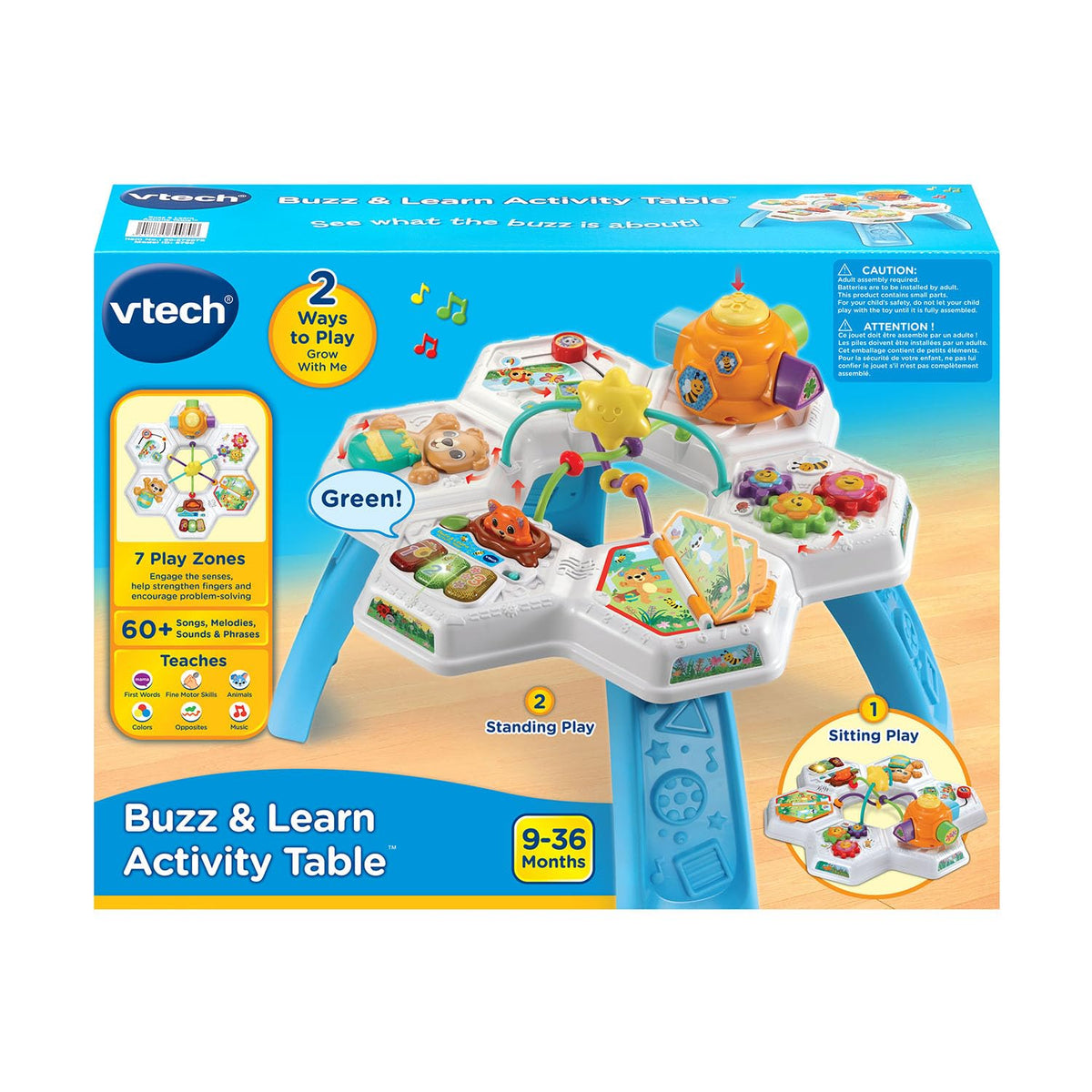 VTech Buzz and Learn table grows from floor to standing