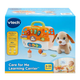 VTech Care for Me Carrier suitable for ages 9 months to 3 years.