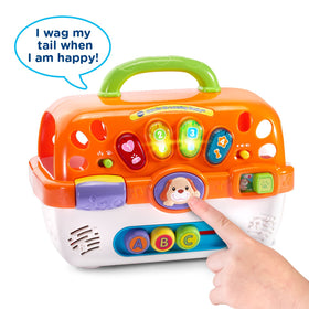 VTech Care for Me Carrier letter beads slide to reveal letters and music.