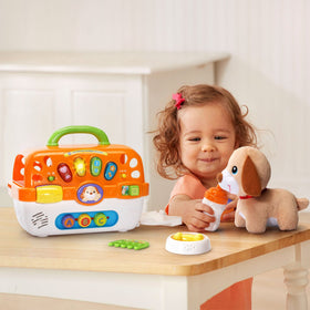 VTech Care for Me Carrier portable handle for on-the-go play.