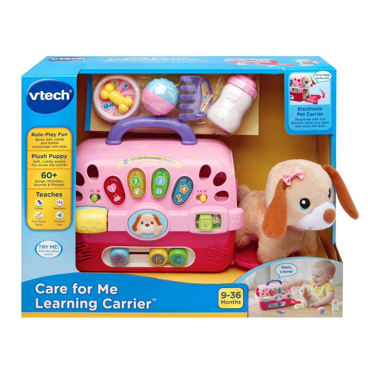 VTech Care for Me Learning Carrier pink carry handle for on-the-go play