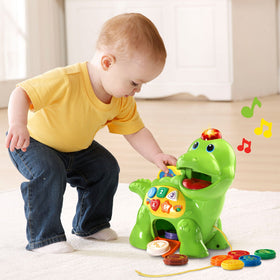 VTech Chomp and Count Dino pull-along toy for mobile play.