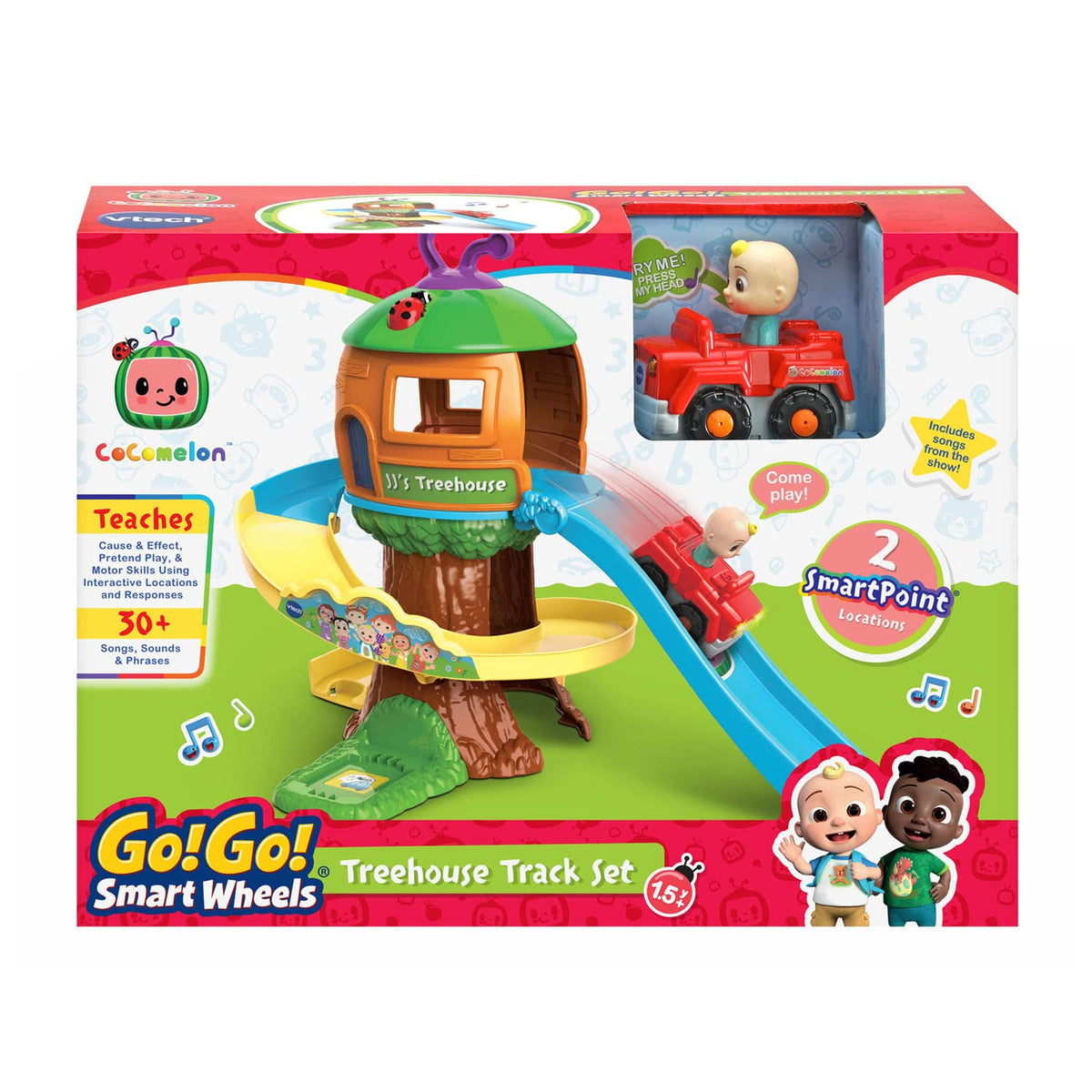 VTech CoComelon is ages 1.5+ with demo batteries for quick start.