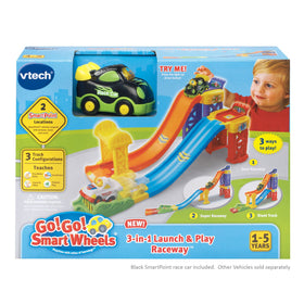 VTech Go! Go! Smart Wheels pieces connect for extended, modular play sessions.
