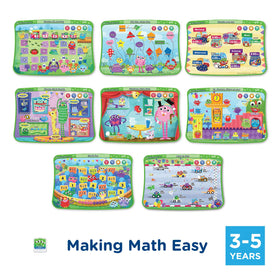 VTech Desk Expansion Making Math Easy pages support spatial sense and measurement exploration.