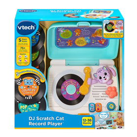 VTech DJ Scratch Cat Record Player designed for ages 12 to 36 months
