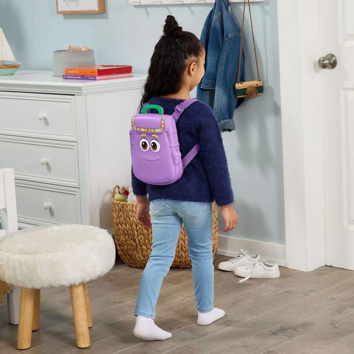 VTech Dora interactive games introduce letters, emotions, numbers, and objects with visuals.