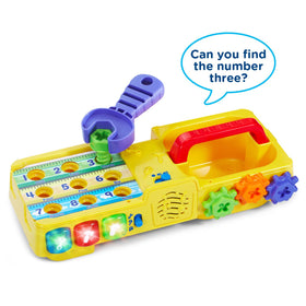 VTech Drill and Learn Toolbox instruction cards teach colors and numbers during pretend repairs.