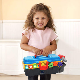 VTech Drill and Learn Toolbox nails and screws for hands-on fastening pretend tasks.