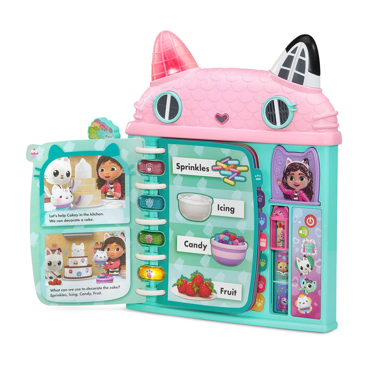VTech Gabby’s Dollhouse Cat-a-Vator adventure page sparks curiosity during play