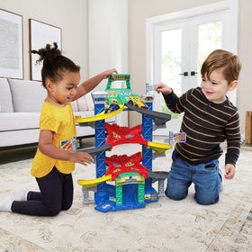 VTech Go! Go! Smart Wheels track-expansion shows versatile compatibility with sets