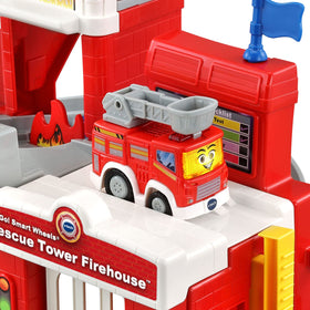VTech Go! Go! Smart Wheels Fire truck with lights and sounds boosts engagement and vocabulary cues.