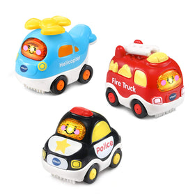VTech Go! Go! Smart Wheels helicopter image shows interactive play and alphabet learning.