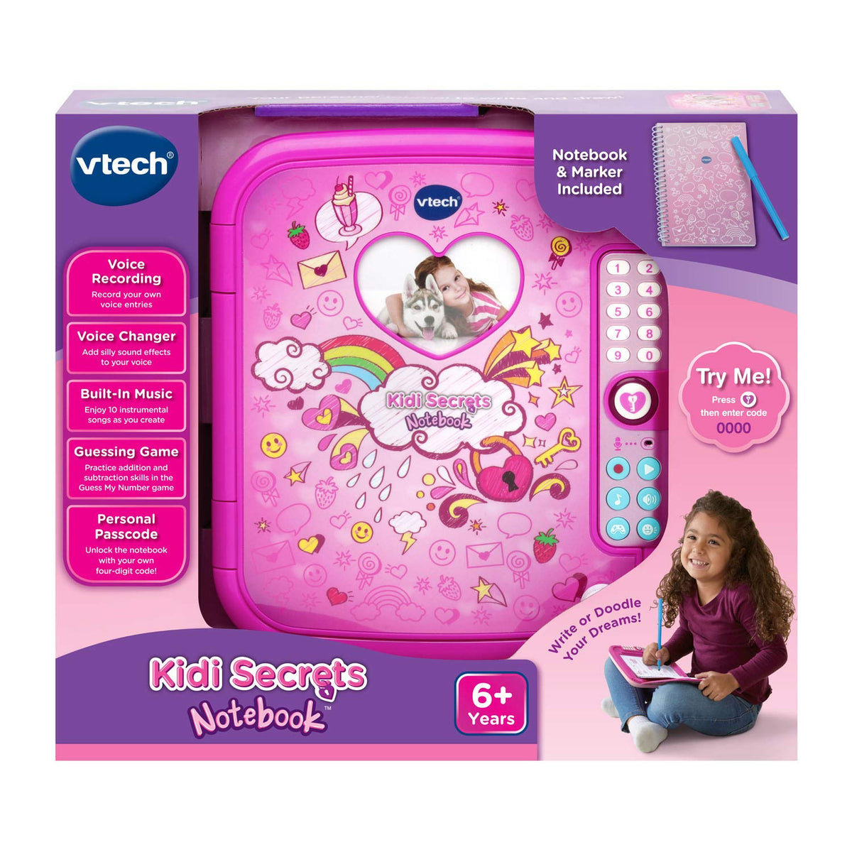 VTech Kidi Secrets Notebook Game mode supports number play