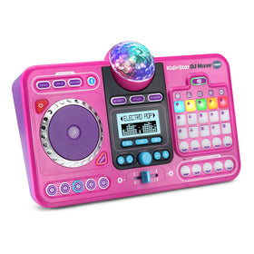 VTech Kidi Star DJ Mixer pink front view with lights for kids' performances