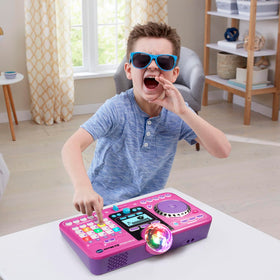 VTech Kidi Star DJ Mixer pink microphone input for recording effects