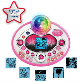 VTech Kidi Star Deluxe pink disco light adds party vibes.