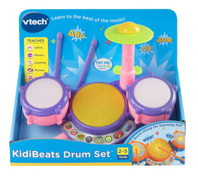 VTech KidiBeats pink LED lights illuminate each hit for captivating play.