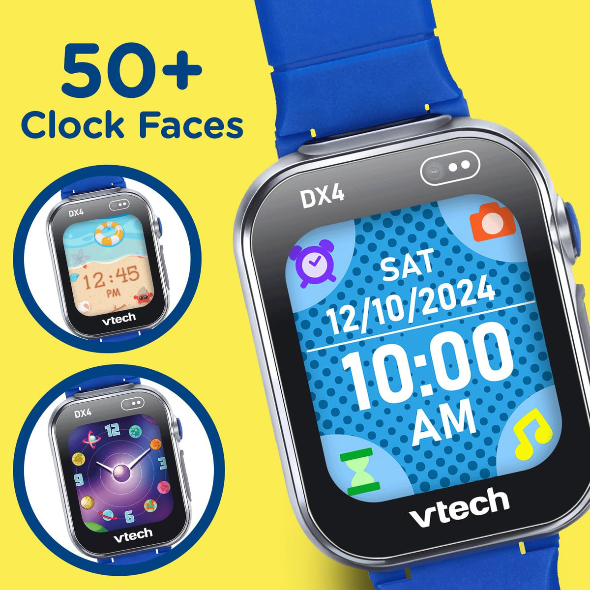 VTech KidiZoom DX4 blue large screen delivers clear visuals during games and learning