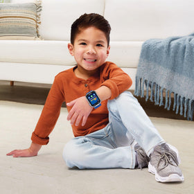 VTech KidiZoom DX4 blue wristband-style strap offers comfortable, secure everyday wear