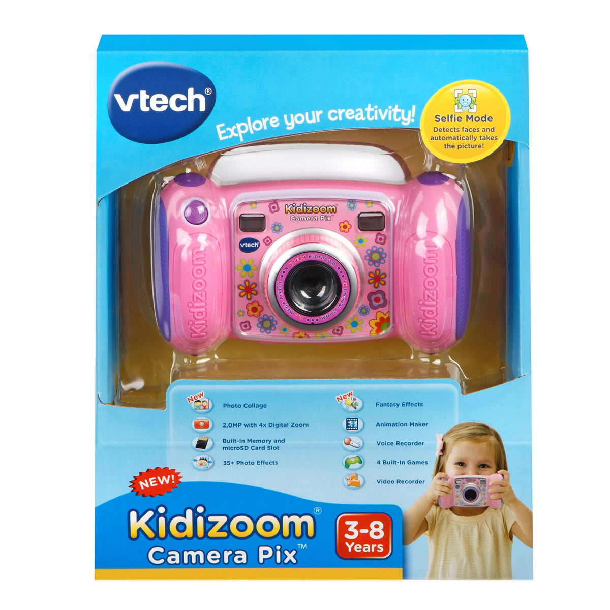 VTech KidiZoom Pix pink collage templates for creative stories.