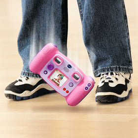 VTech KidiZoom Pix pink USB transfer for sharing creations.