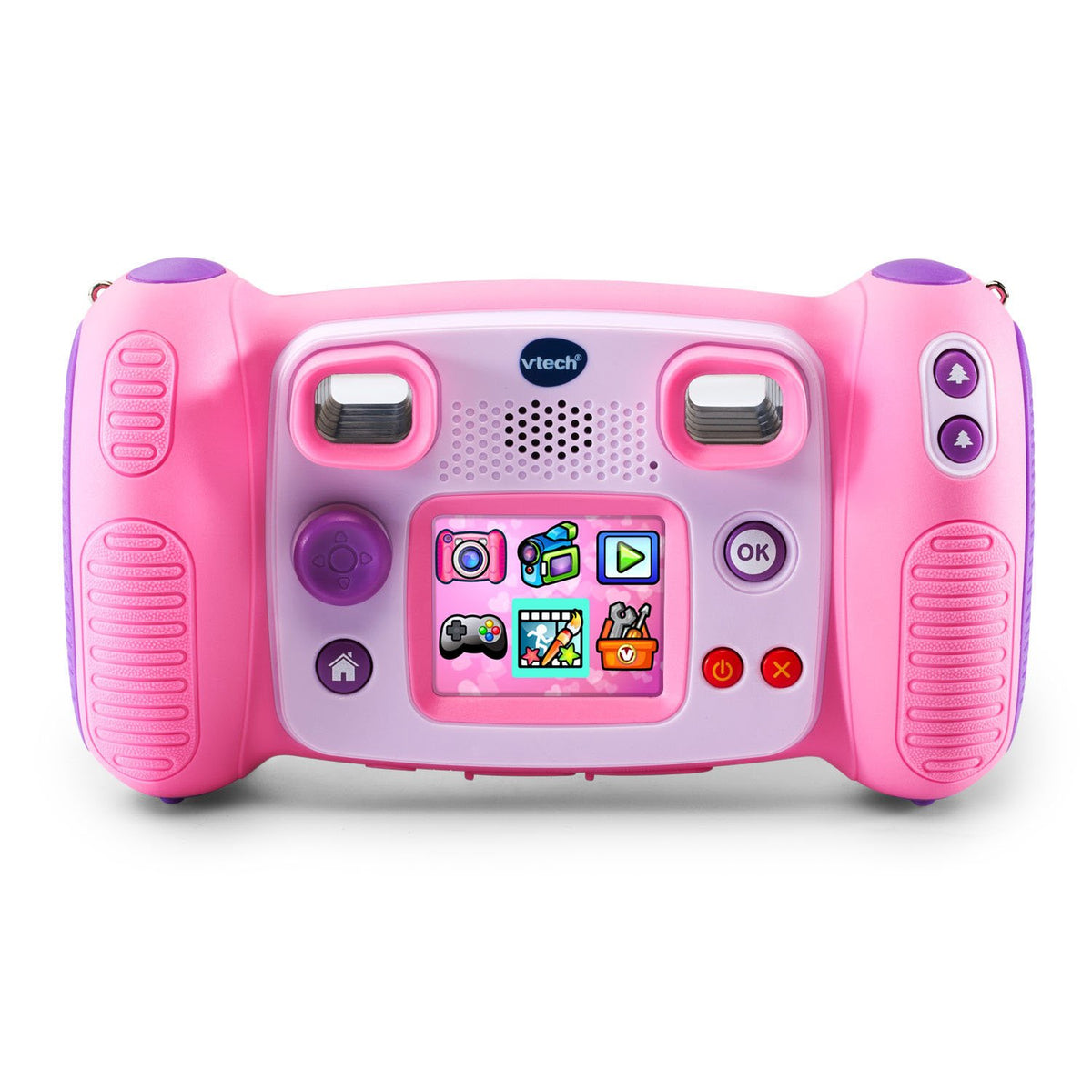 VTech KidiZoom Pix pink durable design supports active kids.