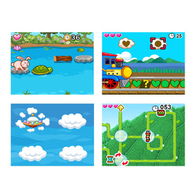 VTech KidiZoom Pix pink built-in games for screen-time variety.