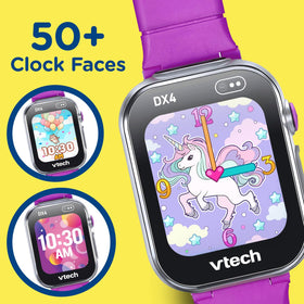 VTech KidiZoom DX4 splash-proof metal body for active play.