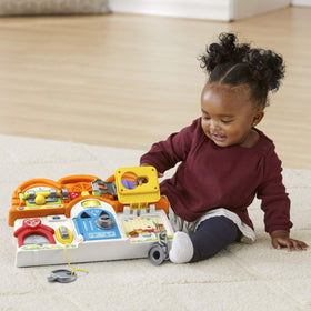 VTech Latches and Doors Busy Board windows closeup sparks curiosity
