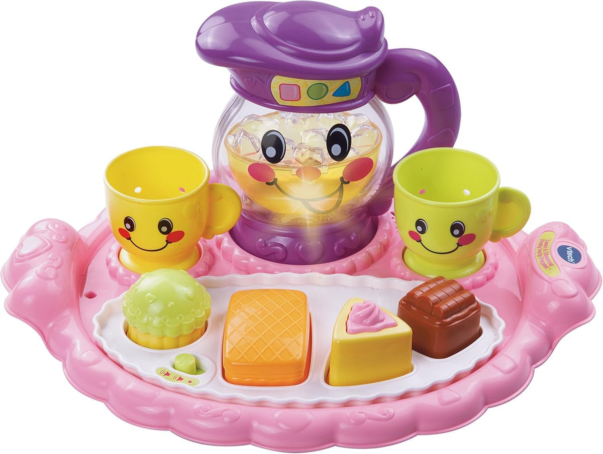 VTech Learn and Discover Pretty Party Playset pitcher lights up to teach color recognition.